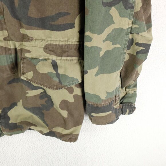 Rothco Field Jacket Mens Small Green Woodland Camo Heavyweight Full Zip Army - Picture 4 of 11
